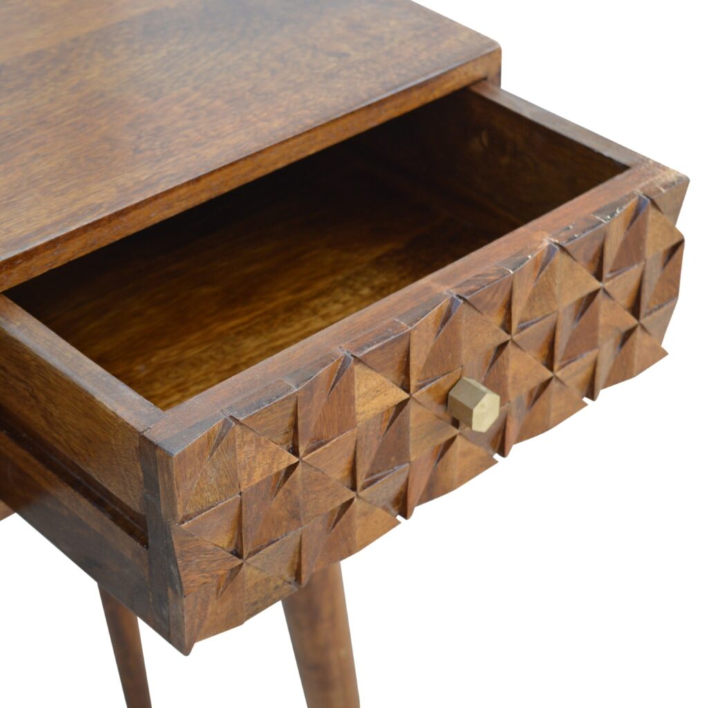 Chestnut Diamond Carve Console - Image 4