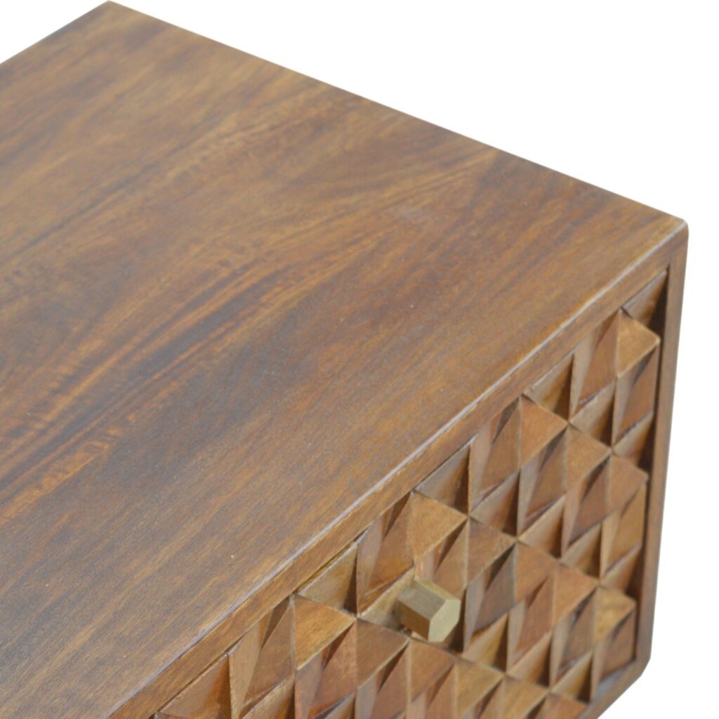 Chestnut Diamond Carve Media Unit - Image 5