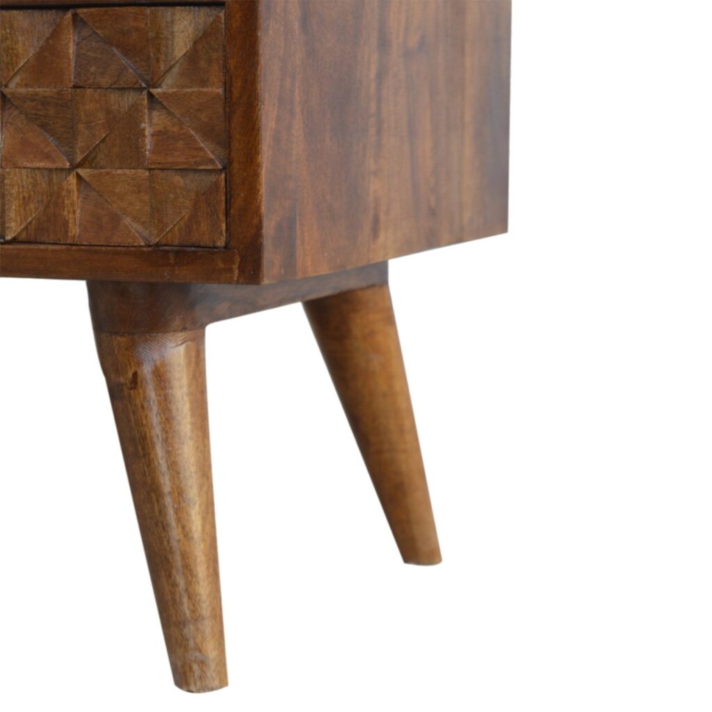 Chestnut Diamond Carve Media Unit - Image 7