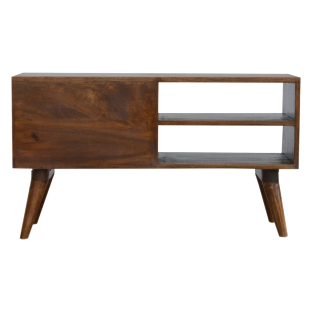 Chestnut Diamond Carve Media Unit - Image 9