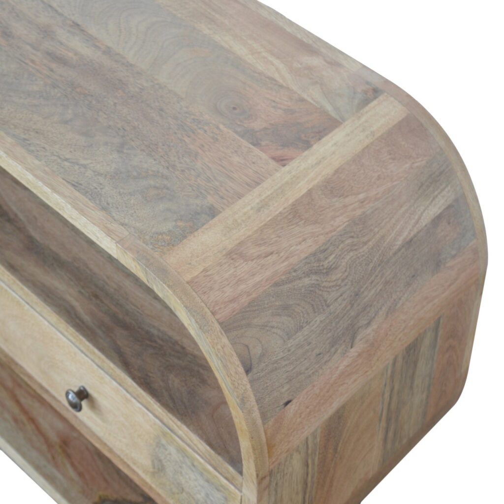 Curved Edge TV Unit with 2 Drawers - Image 6