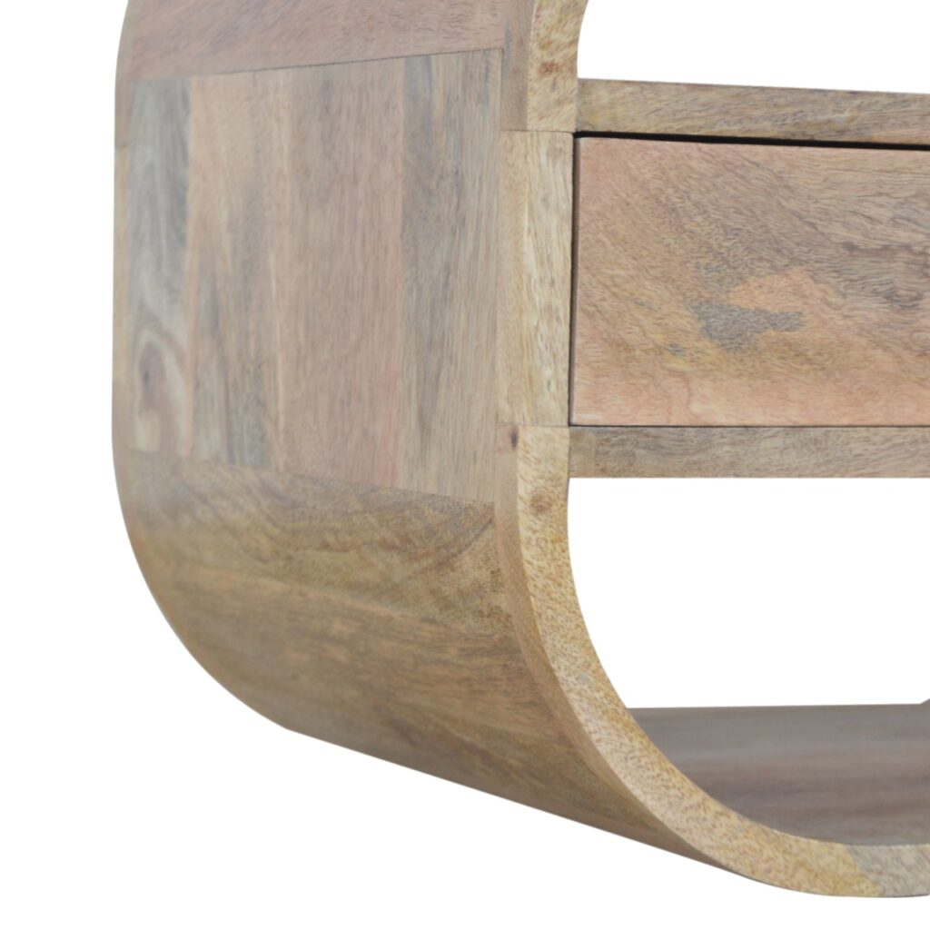 Curved Edge TV Unit with 2 Drawers - Image 7