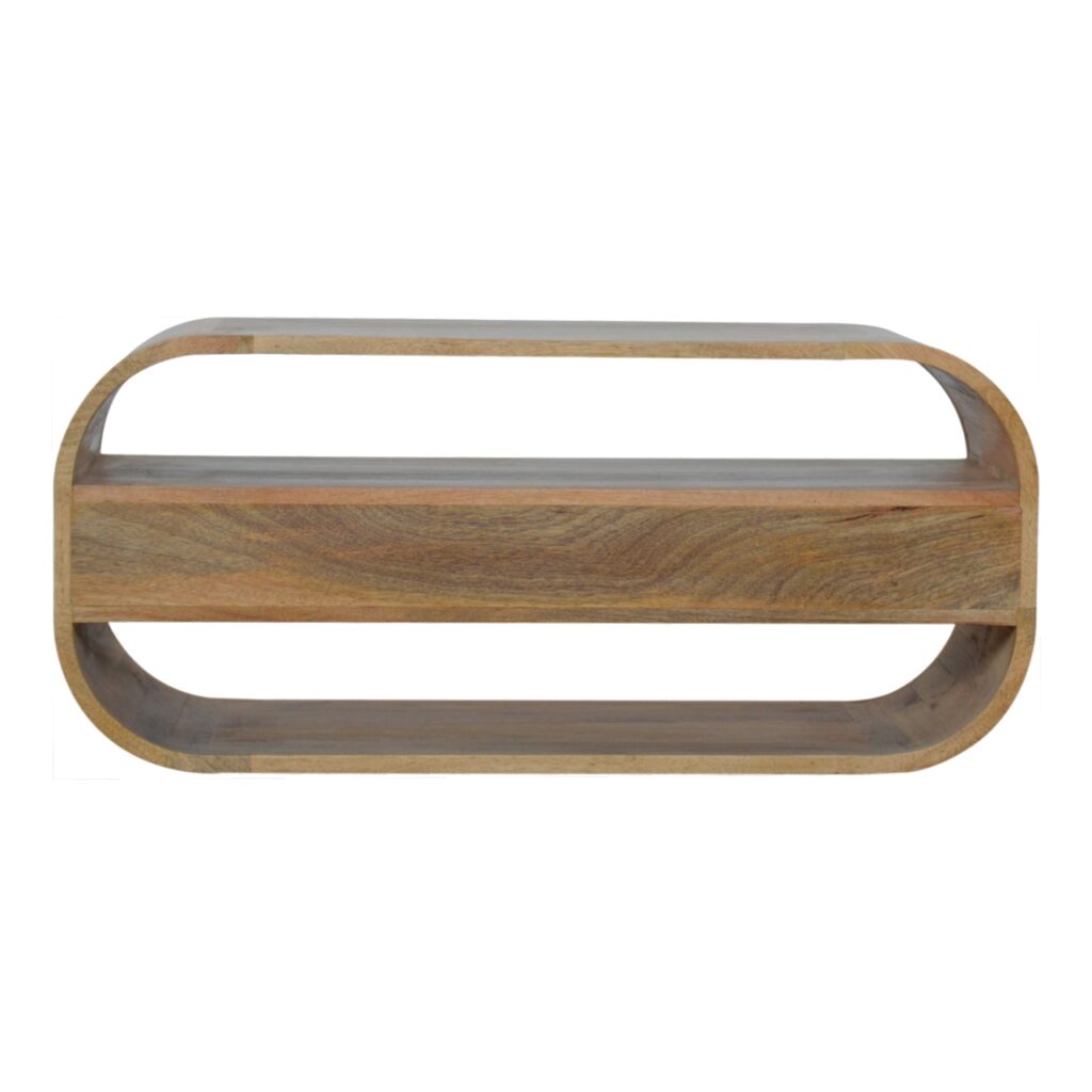 Curved Edge TV Unit with 2 Drawers - Image 9