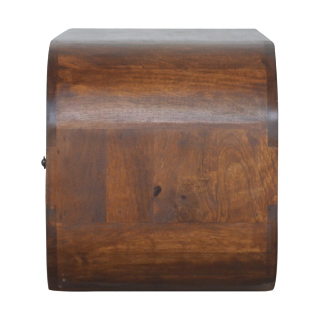 Chestnut Curved Edge Media Unit with 2 Drawers - Image 8