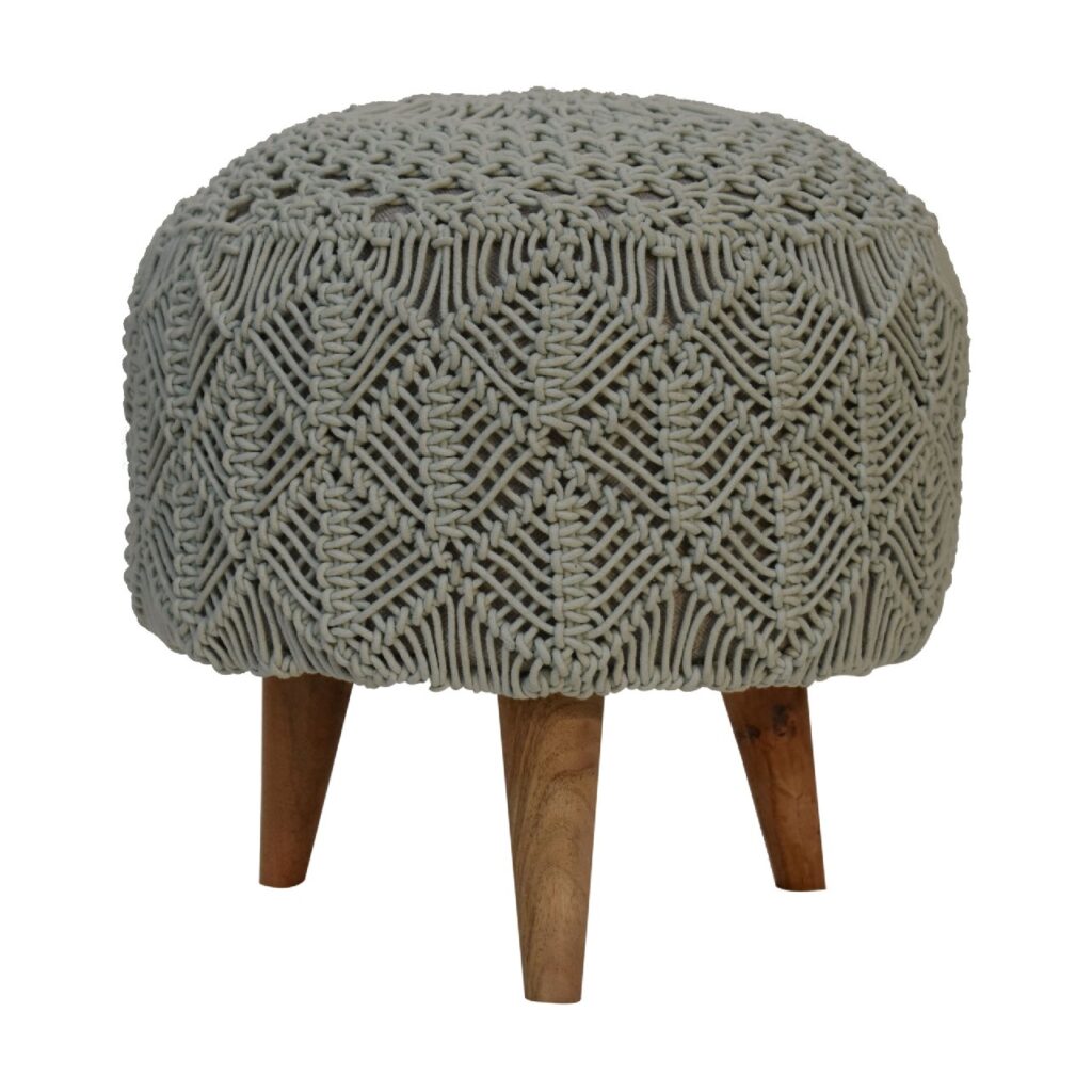 Crotchet Sea Green Footstool - Image 2