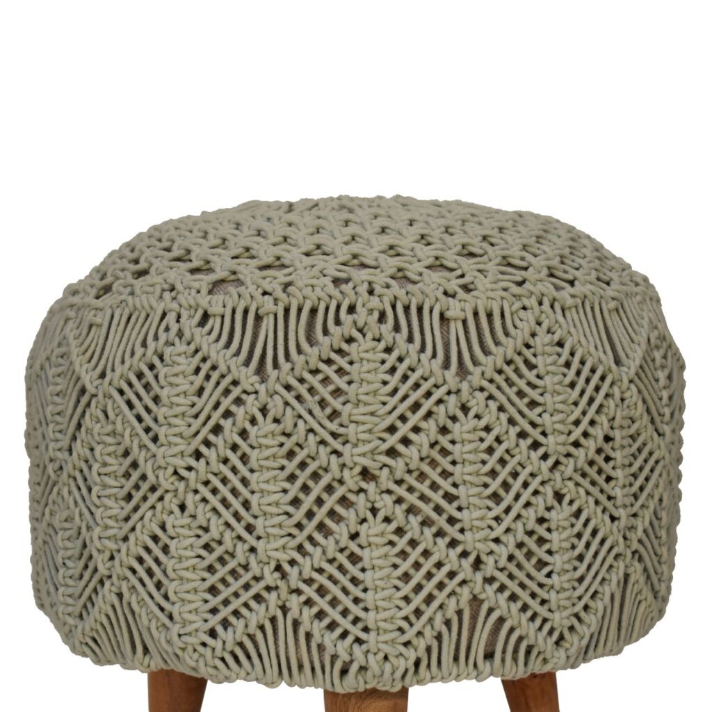 Crotchet Sea Green Footstool - Image 4