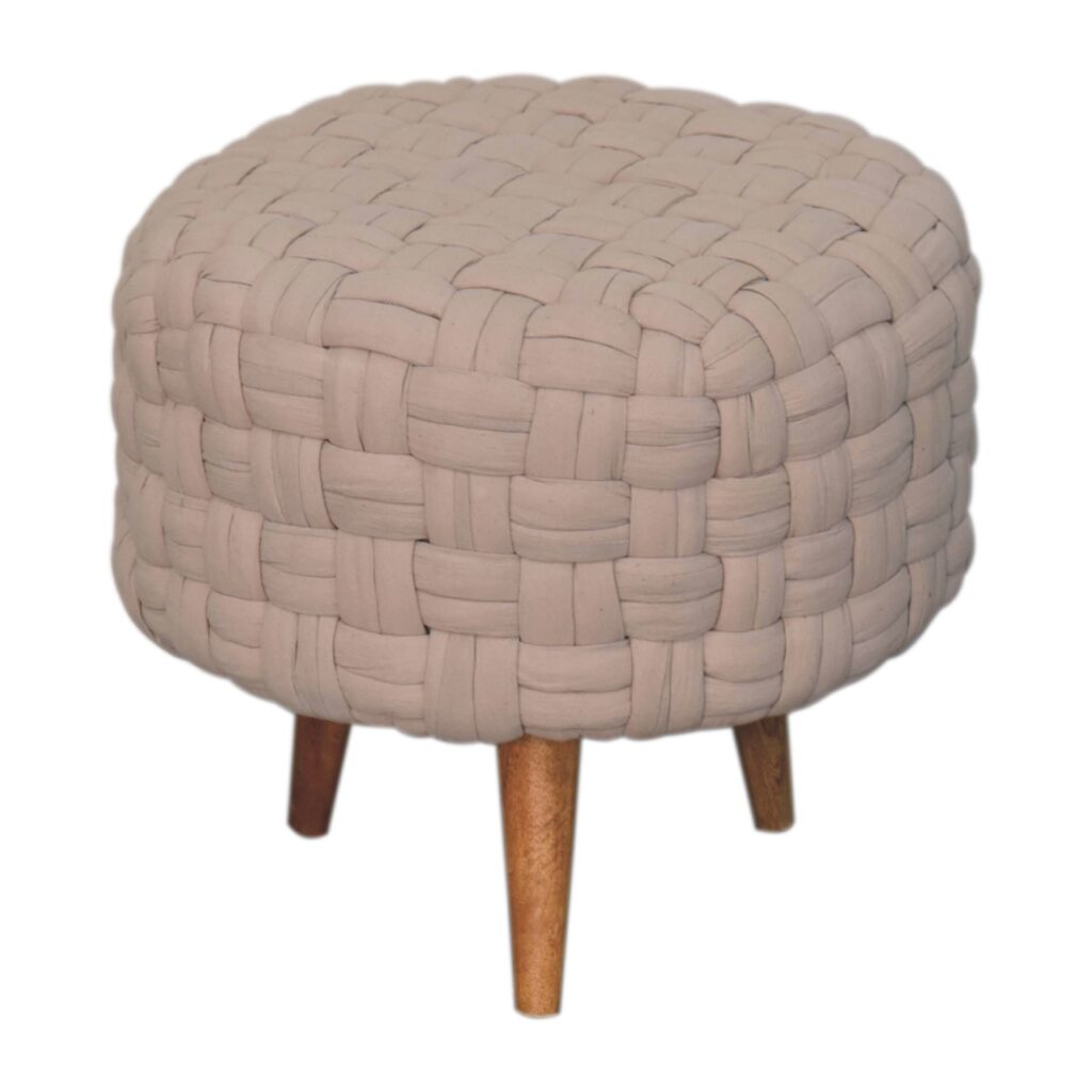 Cream Tube Footstool - Image 3