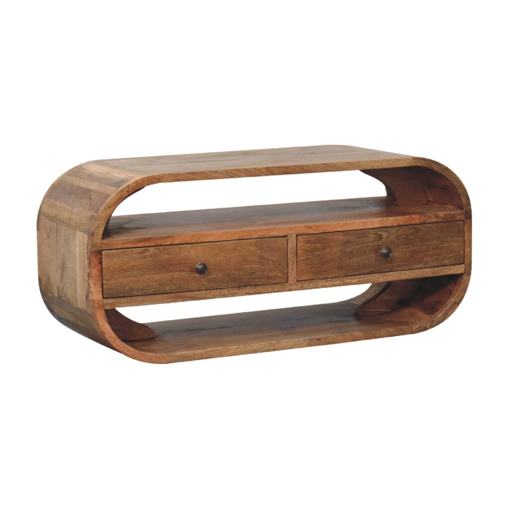 2 Drawer Curved Edge Media Unit - Image 4