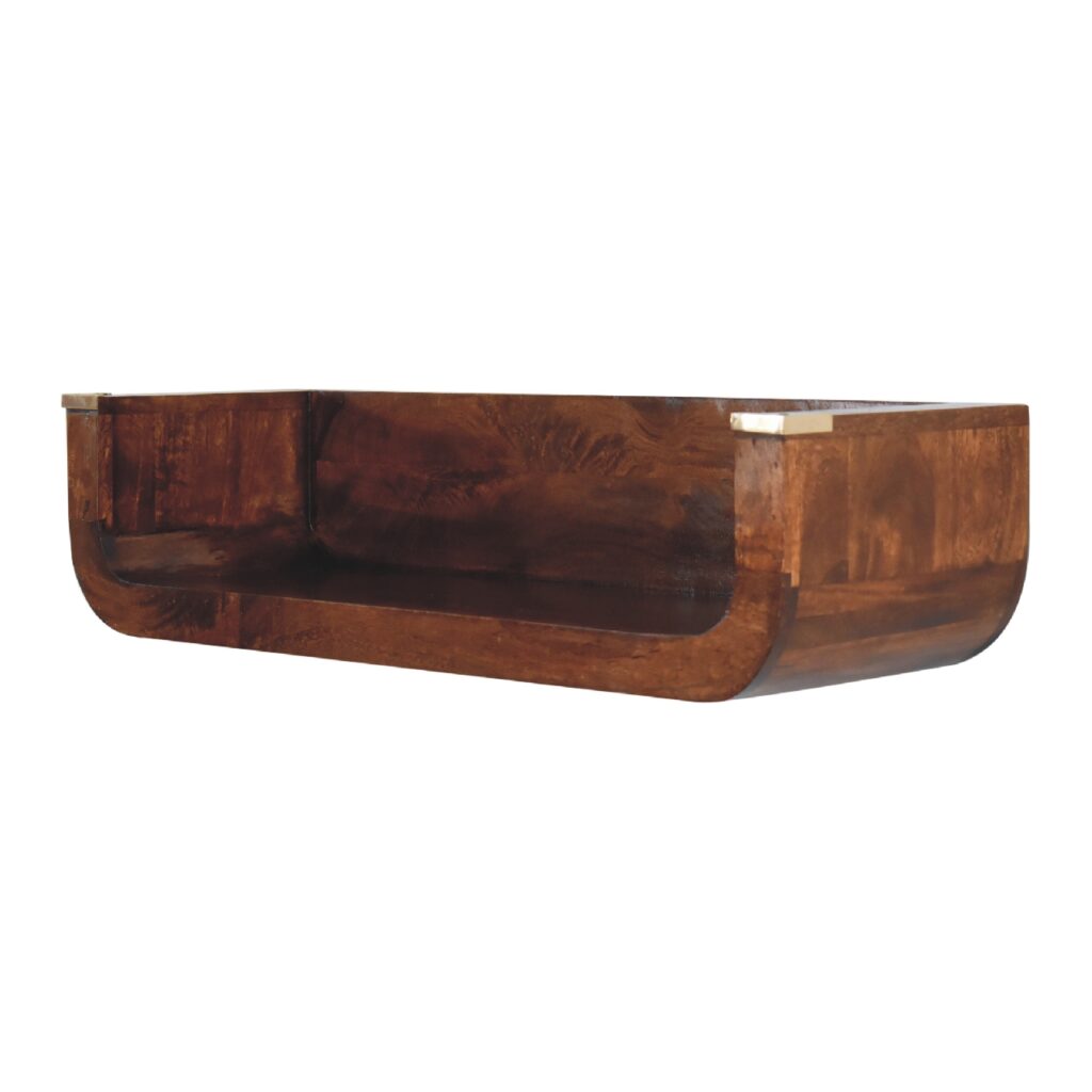 Indira Chestnut Floating Console - Image 4