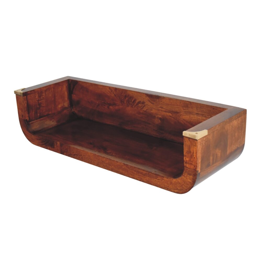 Indira Chestnut Floating Console - Image 8