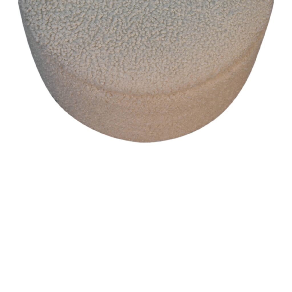 Cream Boucle Storage Footstool - Image 5