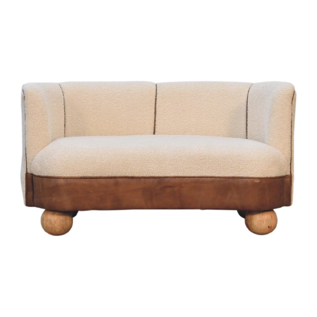 Boucle Cream Buffalo Small Sofa - Image 2