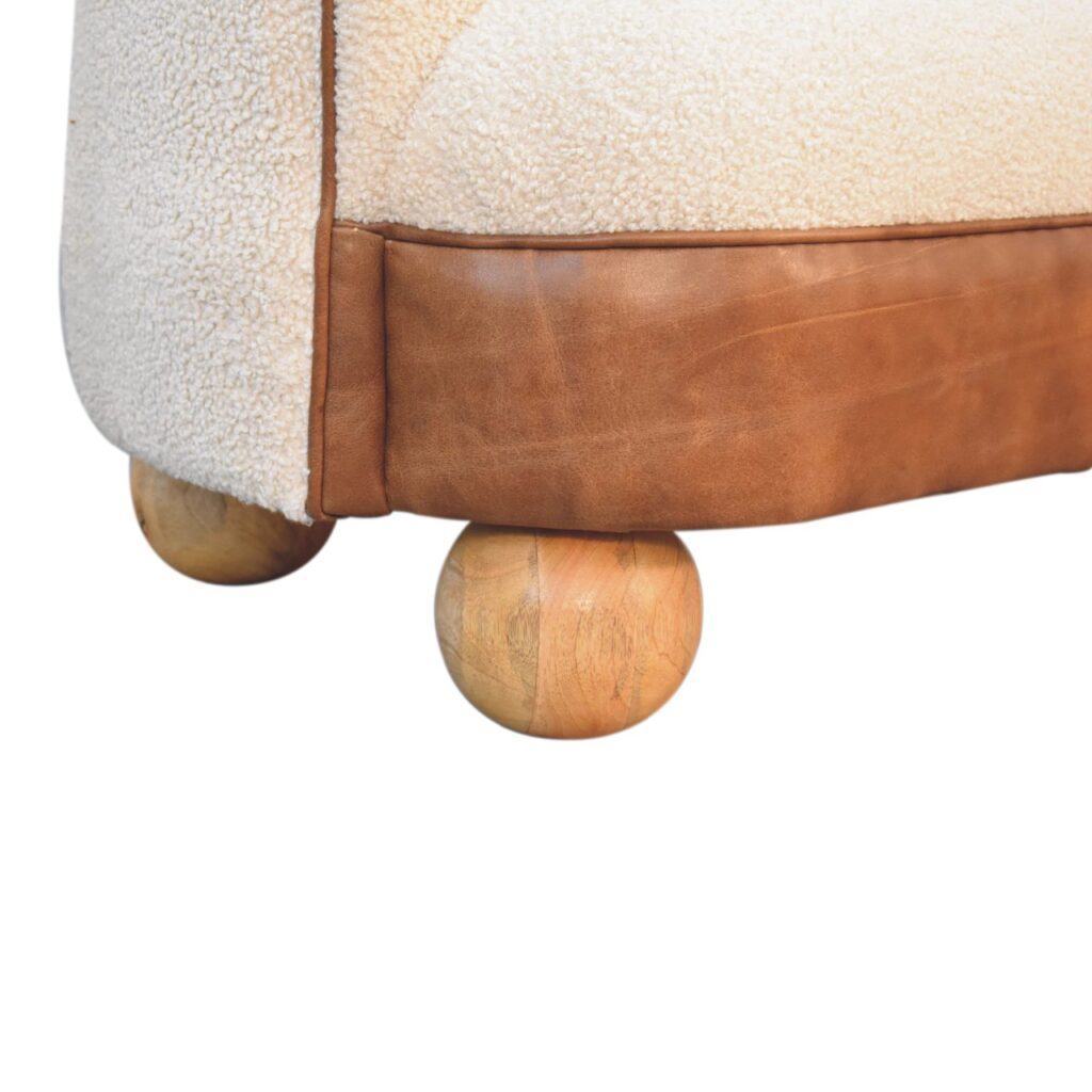 Boucle Cream Buffalo Small Sofa - Image 8