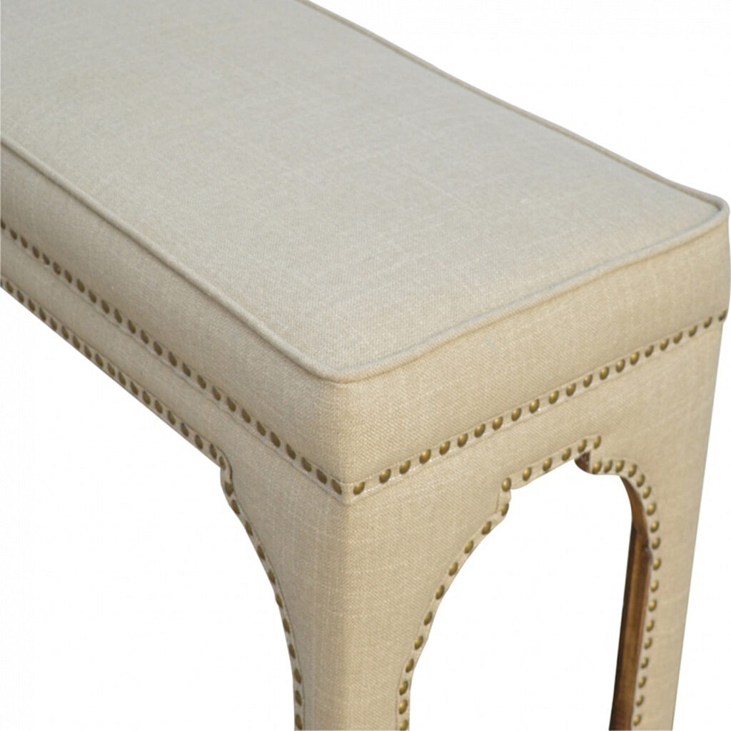 Mud Linen Occasional Bench - Image 6