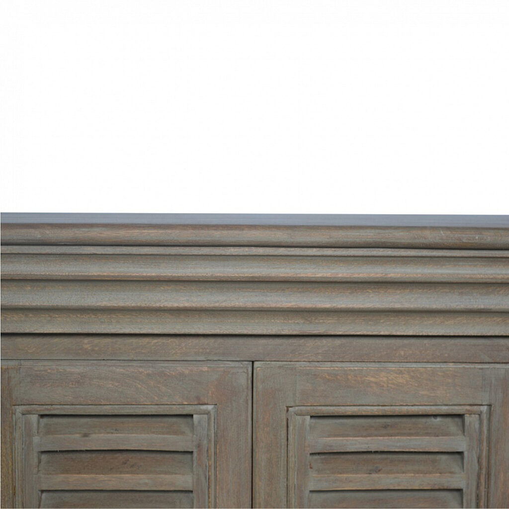 Grey Wash Shutter TV Cabinet - Image 5