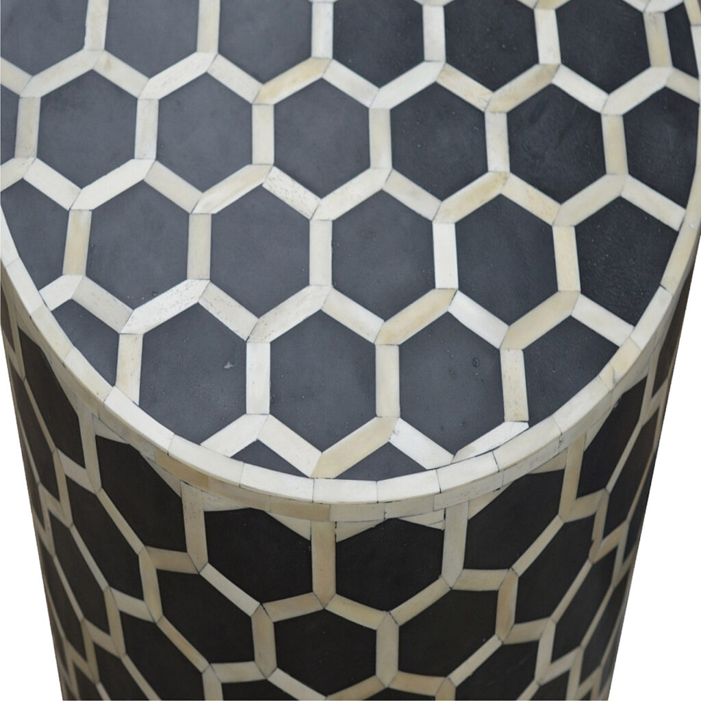 Cylindrical Bone Inlay Footstool - Image 5