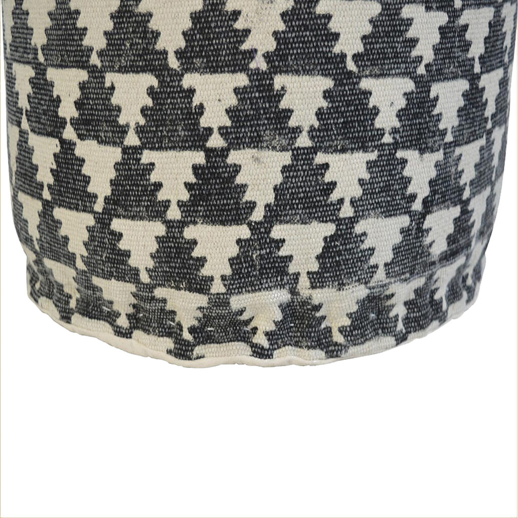Jute Durrie Round Footstool - Image 3