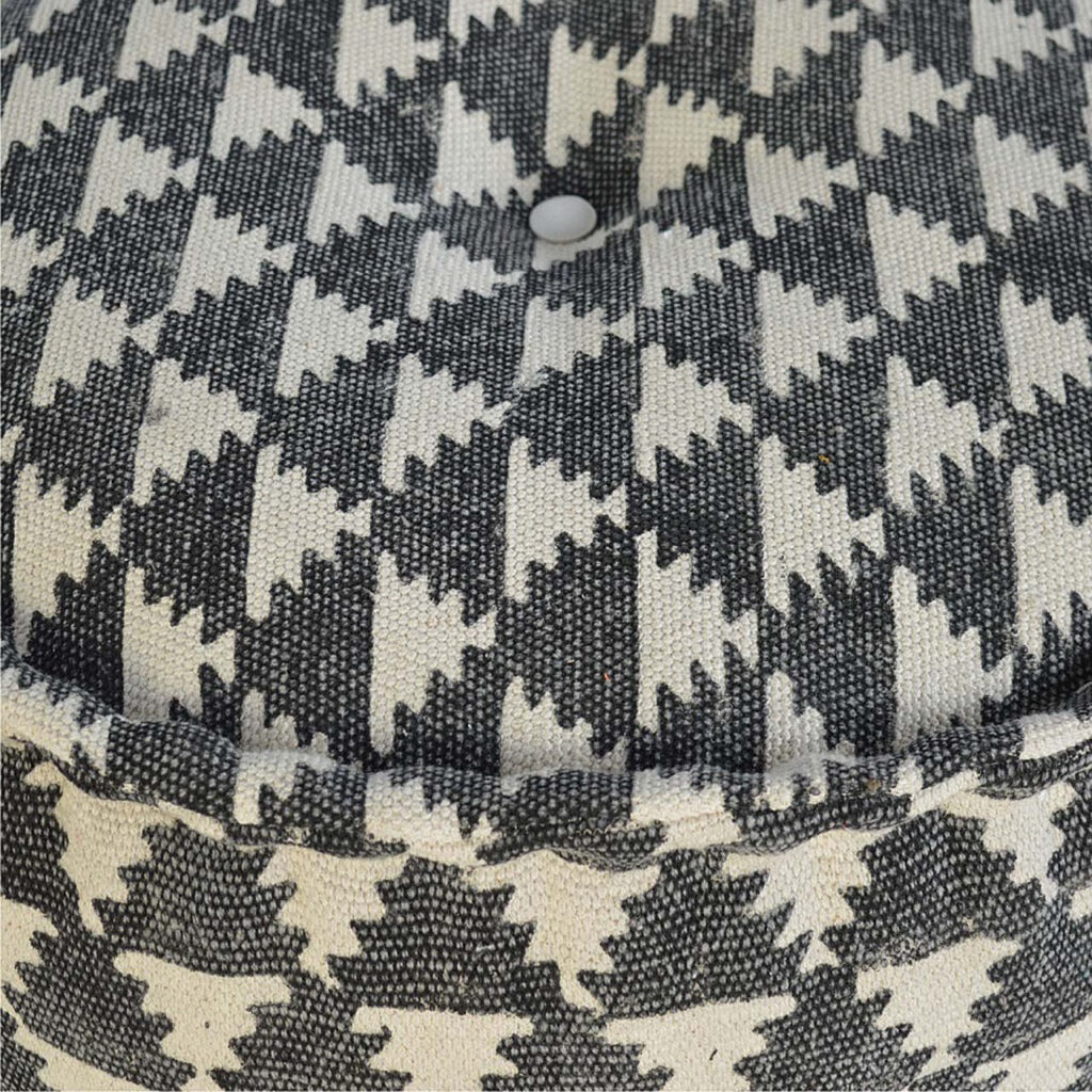 Jute Durrie Round Footstool - Image 5