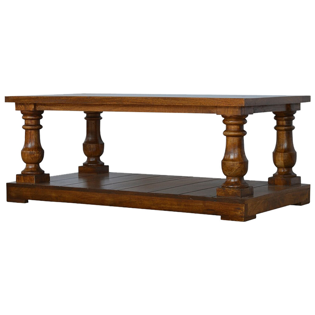 Square Turned Country Coffee Table - Image 2
