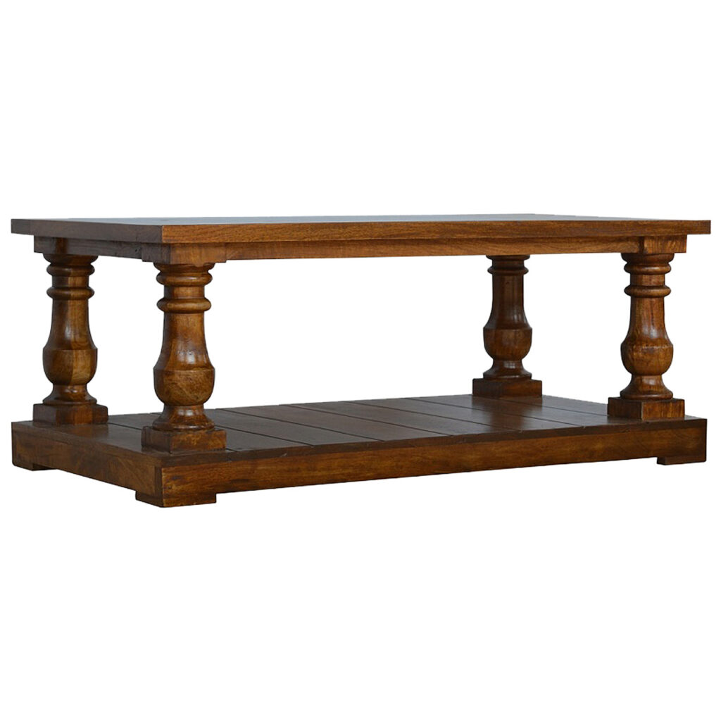 Square Turned Country Coffee Table - Image 3