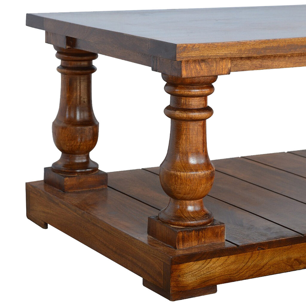 Square Turned Country Coffee Table - Image 5