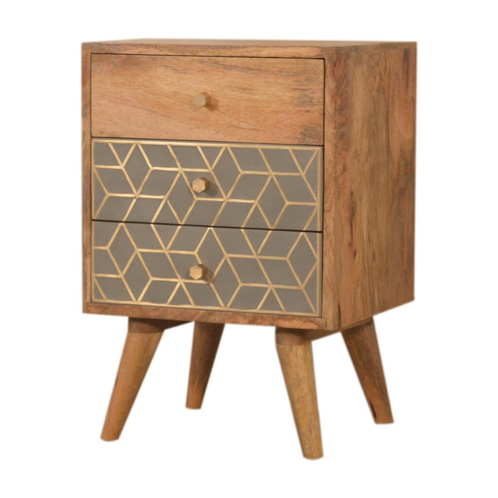 Dice 3 Drawer Bedside - Image 3