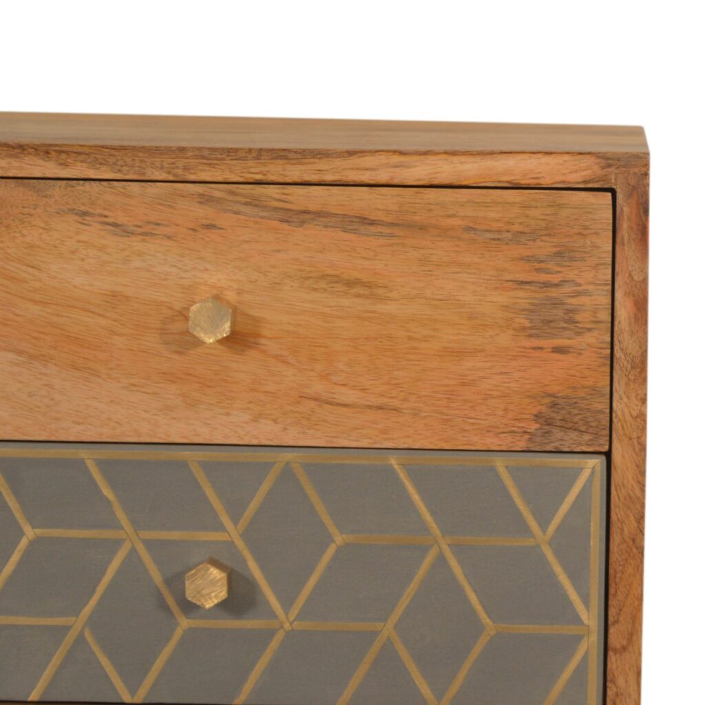 Dice 3 Drawer Bedside - Image 5