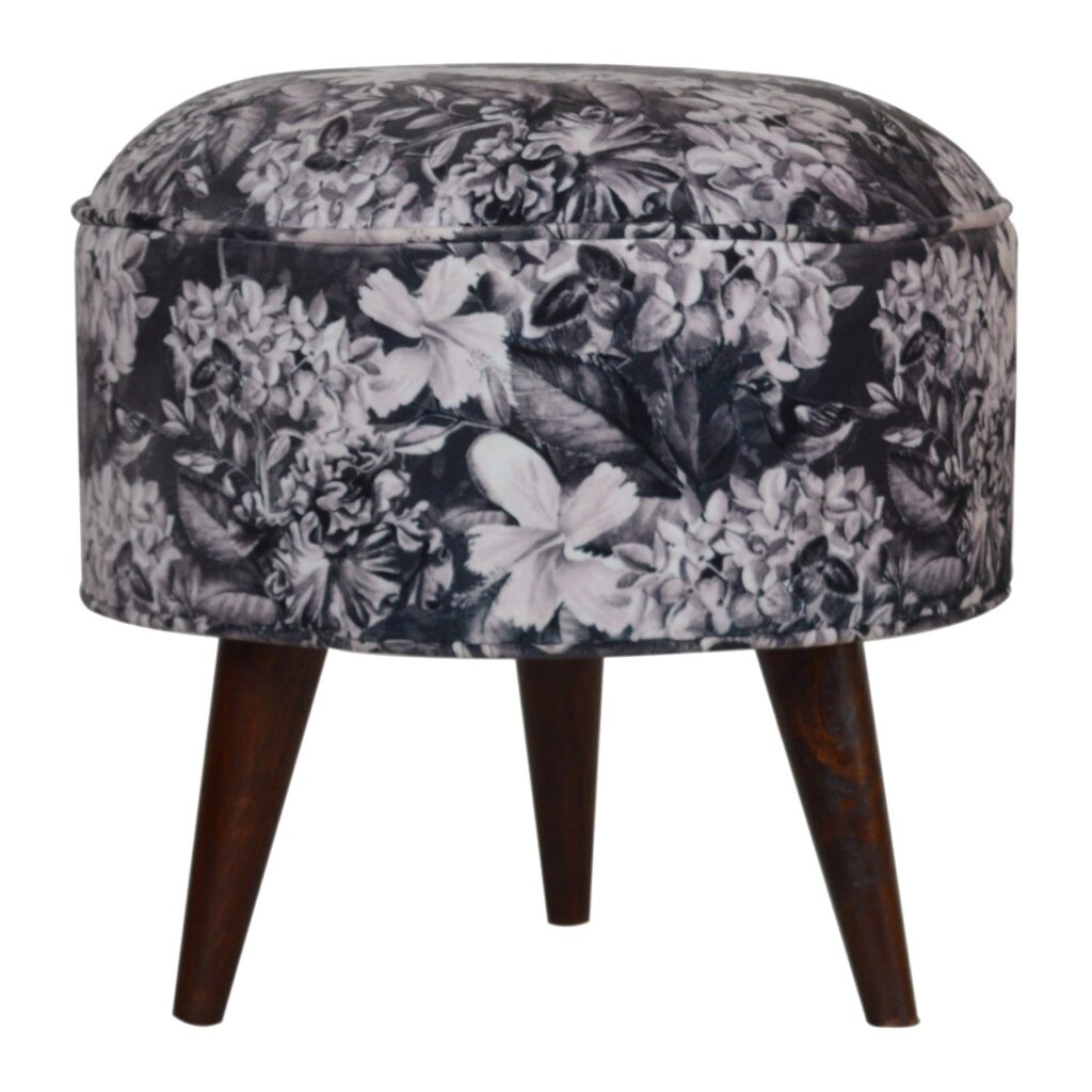 Floral Print Footstool - Image 7