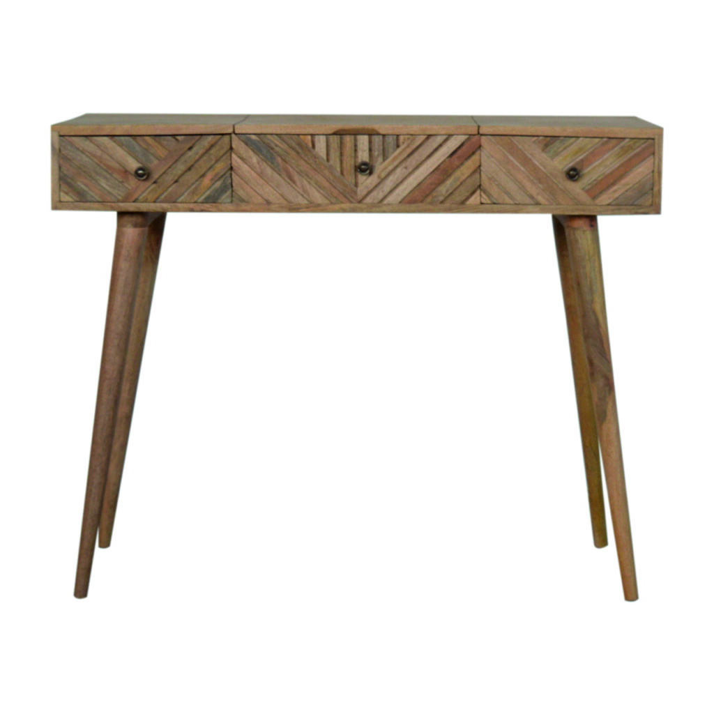 Line Carved Foldable Dressing Table - Image 2