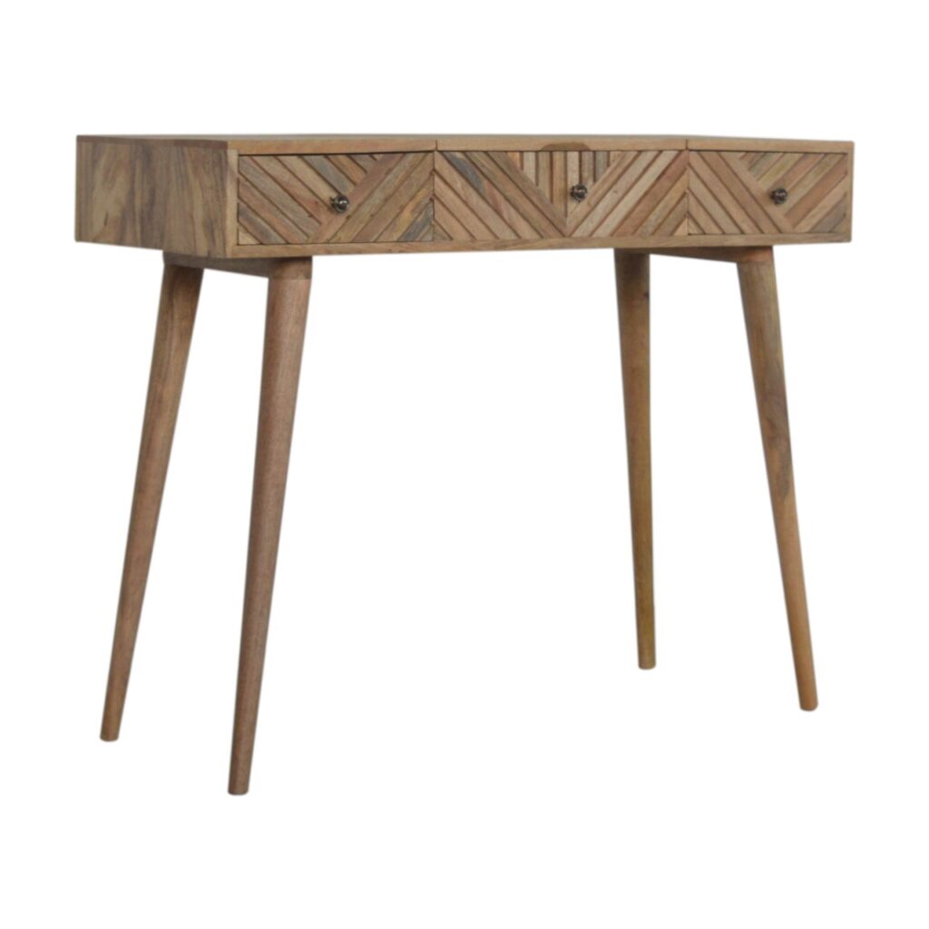 Line Carved Foldable Dressing Table - Image 3