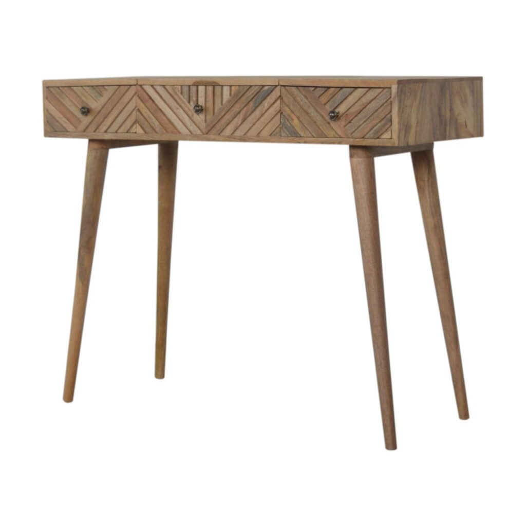 Line Carved Foldable Dressing Table - Image 4