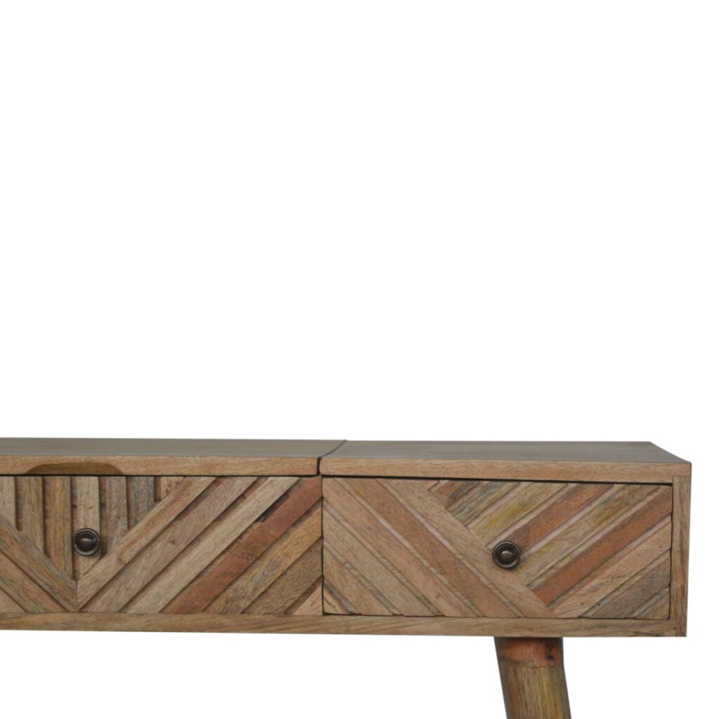 Line Carved Foldable Dressing Table - Image 5