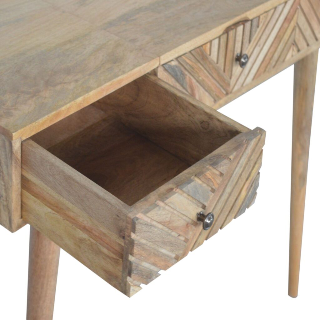 Line Carved Foldable Dressing Table - Image 8