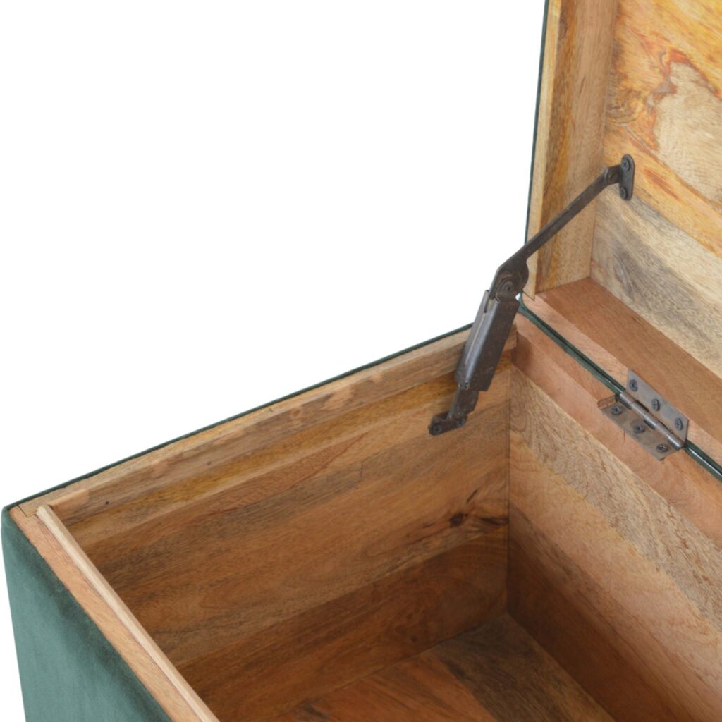 Emerald Cotton Velvet Storage Box - Image 6