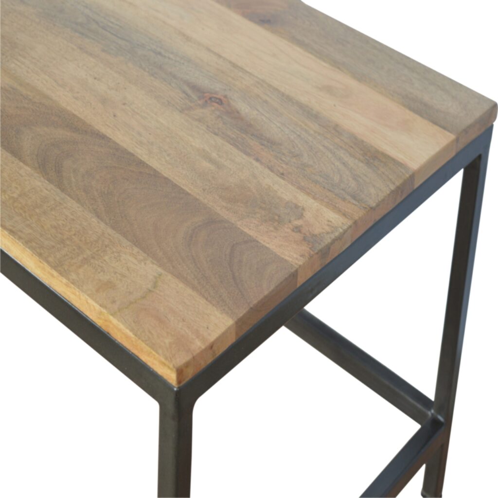 Iron Base Rectangular Coffee Table - Image 6