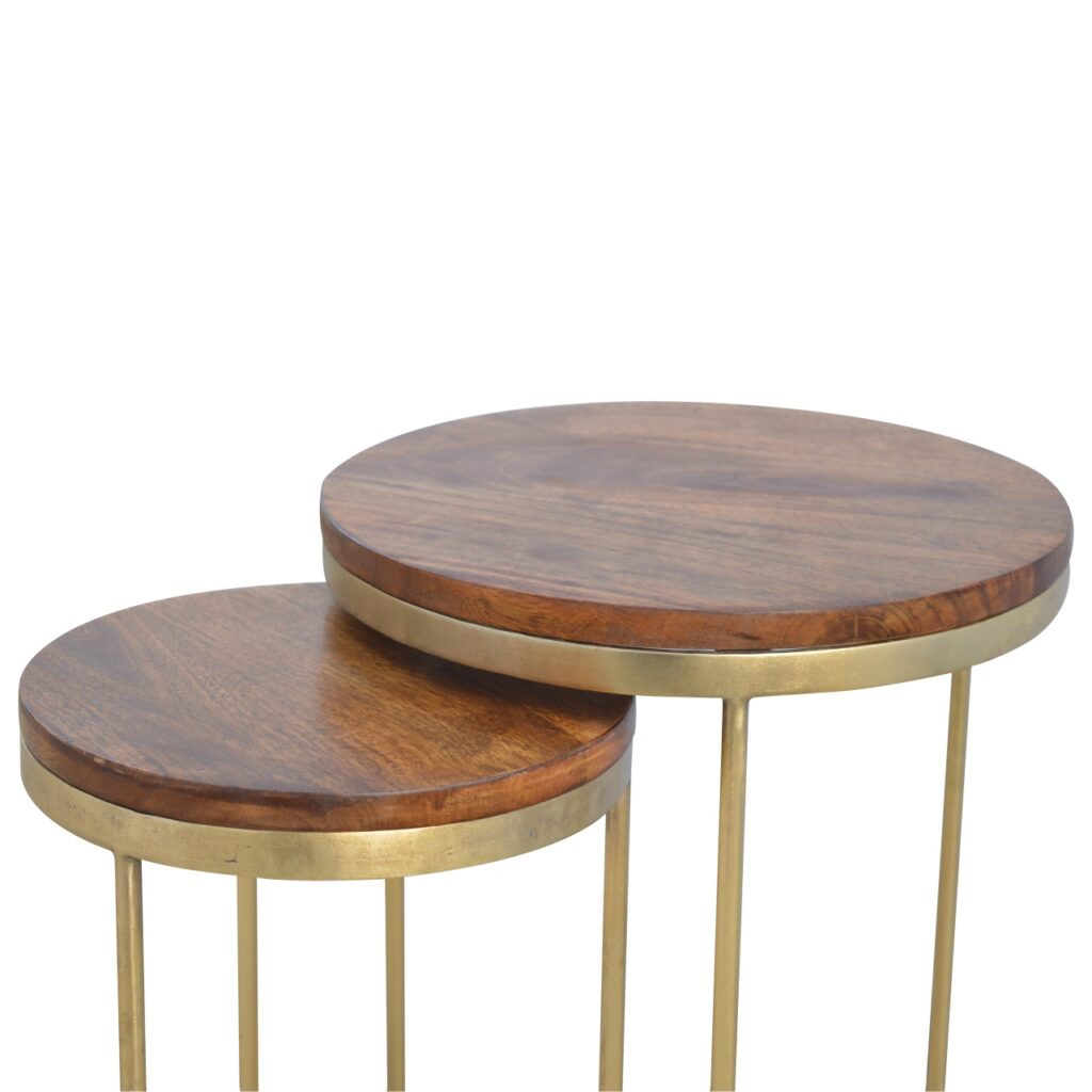 Golden Nesting Stool of 2 - Image 5