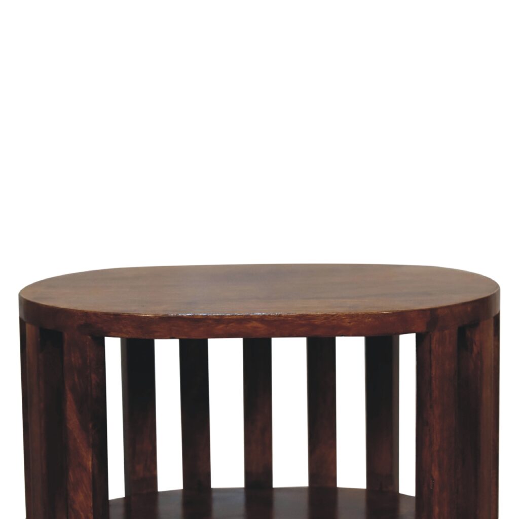 Ariella Double Shelf Chestnut Bedside - Image 5