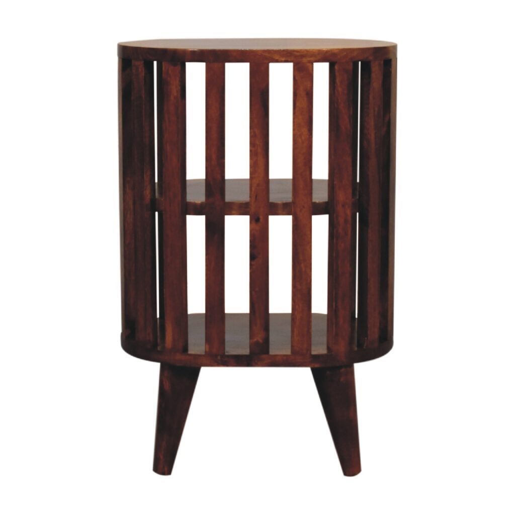 Ariella Double Shelf Chestnut Bedside - Image 9