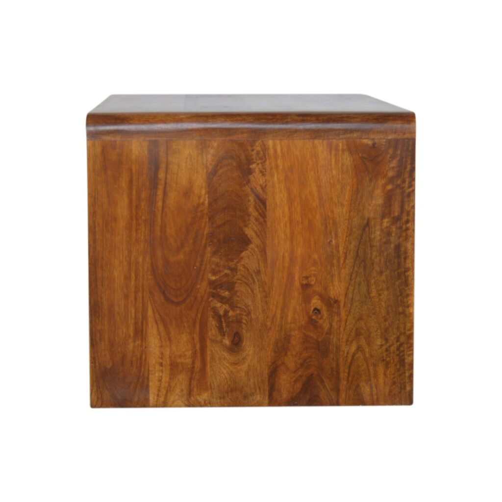 Chestnut Glass Shelf Coffee Table - Image 9