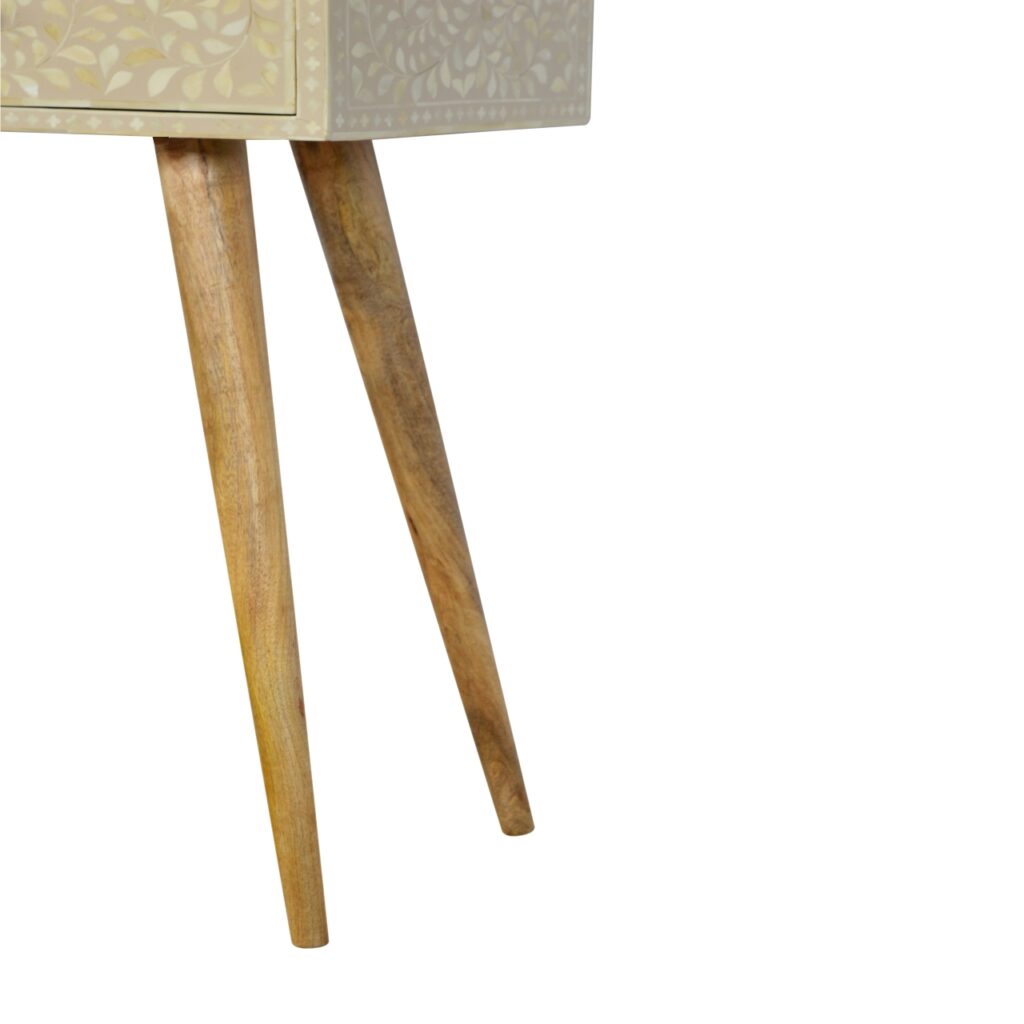 Floral Bone Inlay Console Table - Image 6