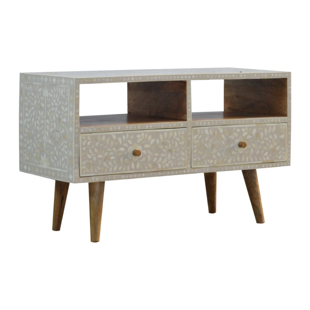 Floral Bone Inlay Media Unit - Image 2
