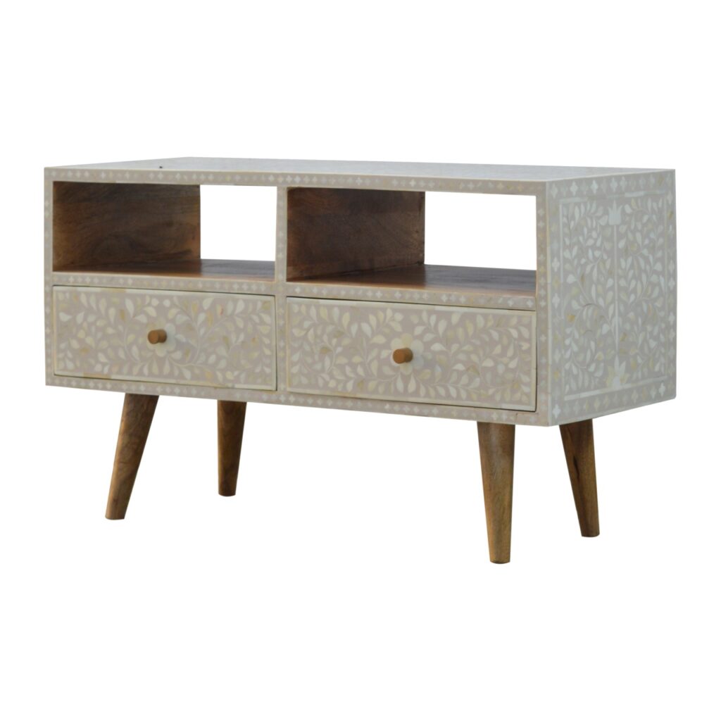 Floral Bone Inlay Media Unit - Image 3