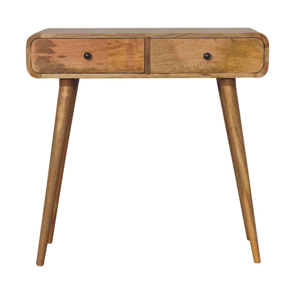 Oak-ish Curved Hallway Table - Image 2