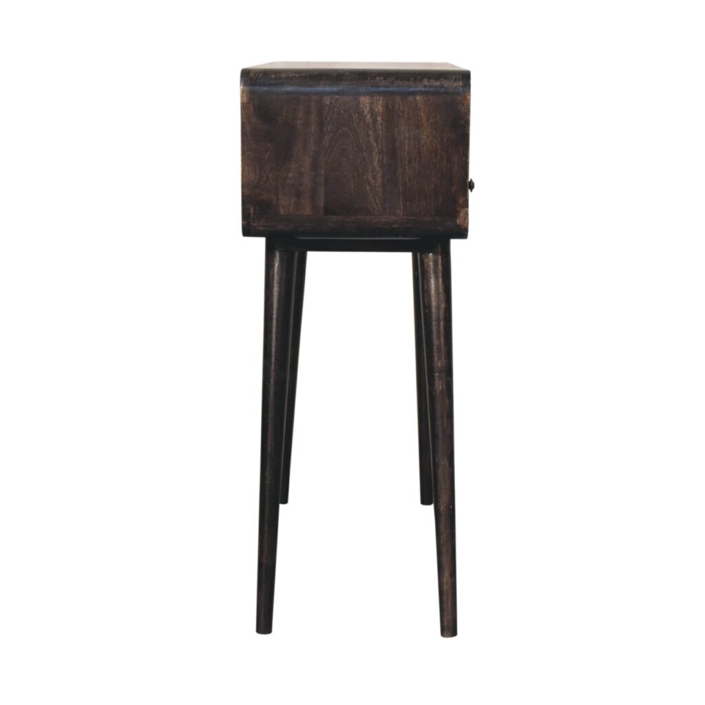 Curved Ash Black Console Table - Image 9