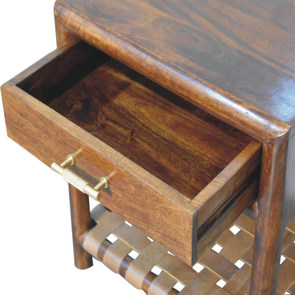 Chestnut T-Bar Bedside - Image 7