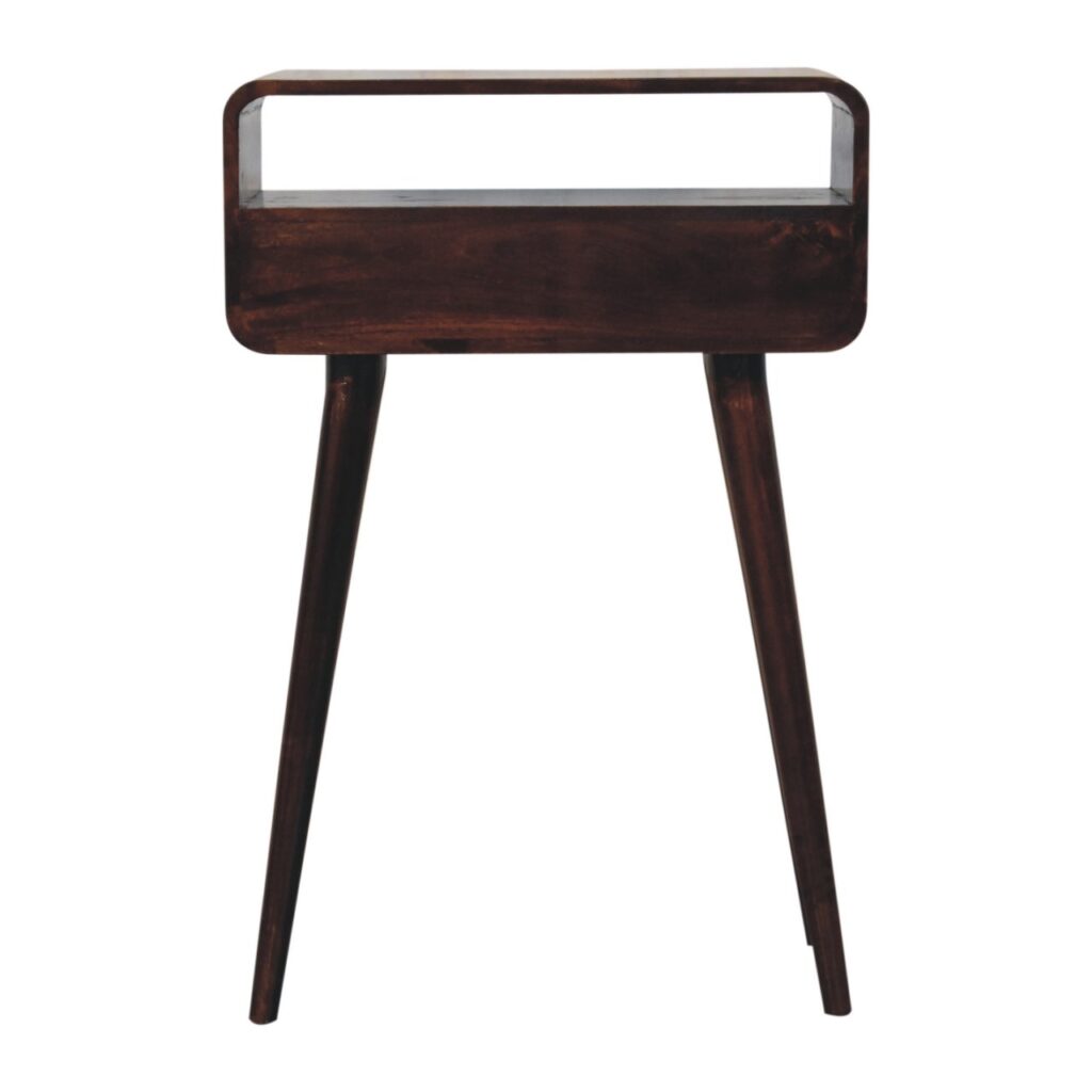 Mini California Walnut Curved Console Table - Image 9