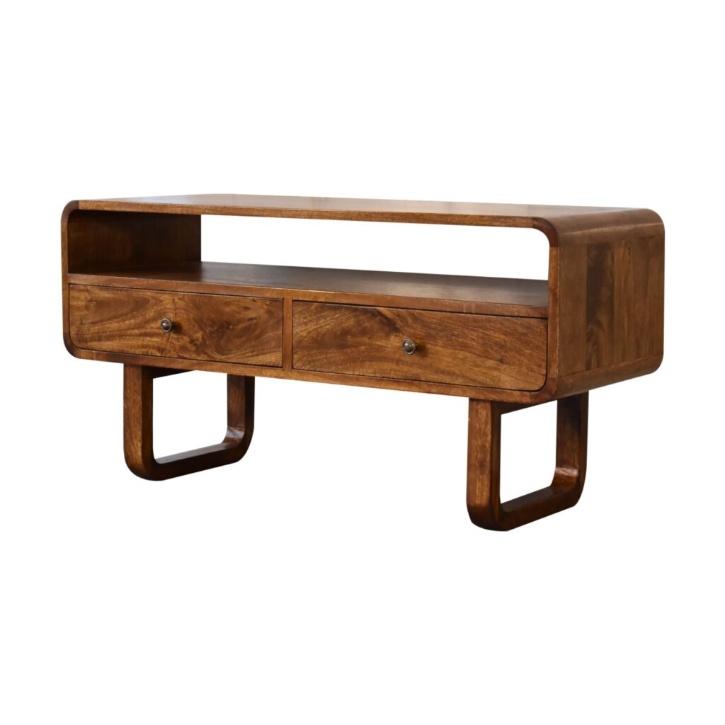 U-Shape Curve Chestnut Media Unit - Image 3