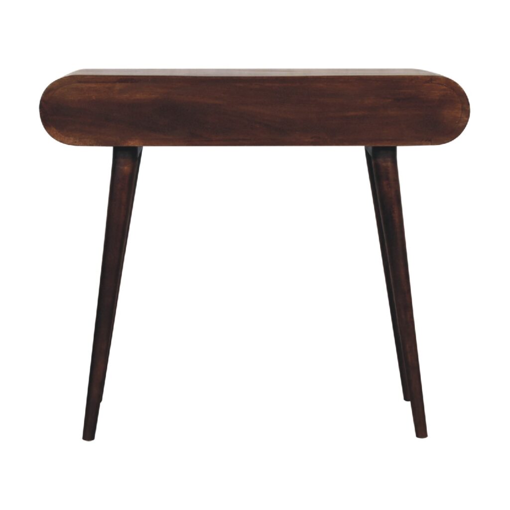 Light Walnut Curved Edge Console Table - Image 10